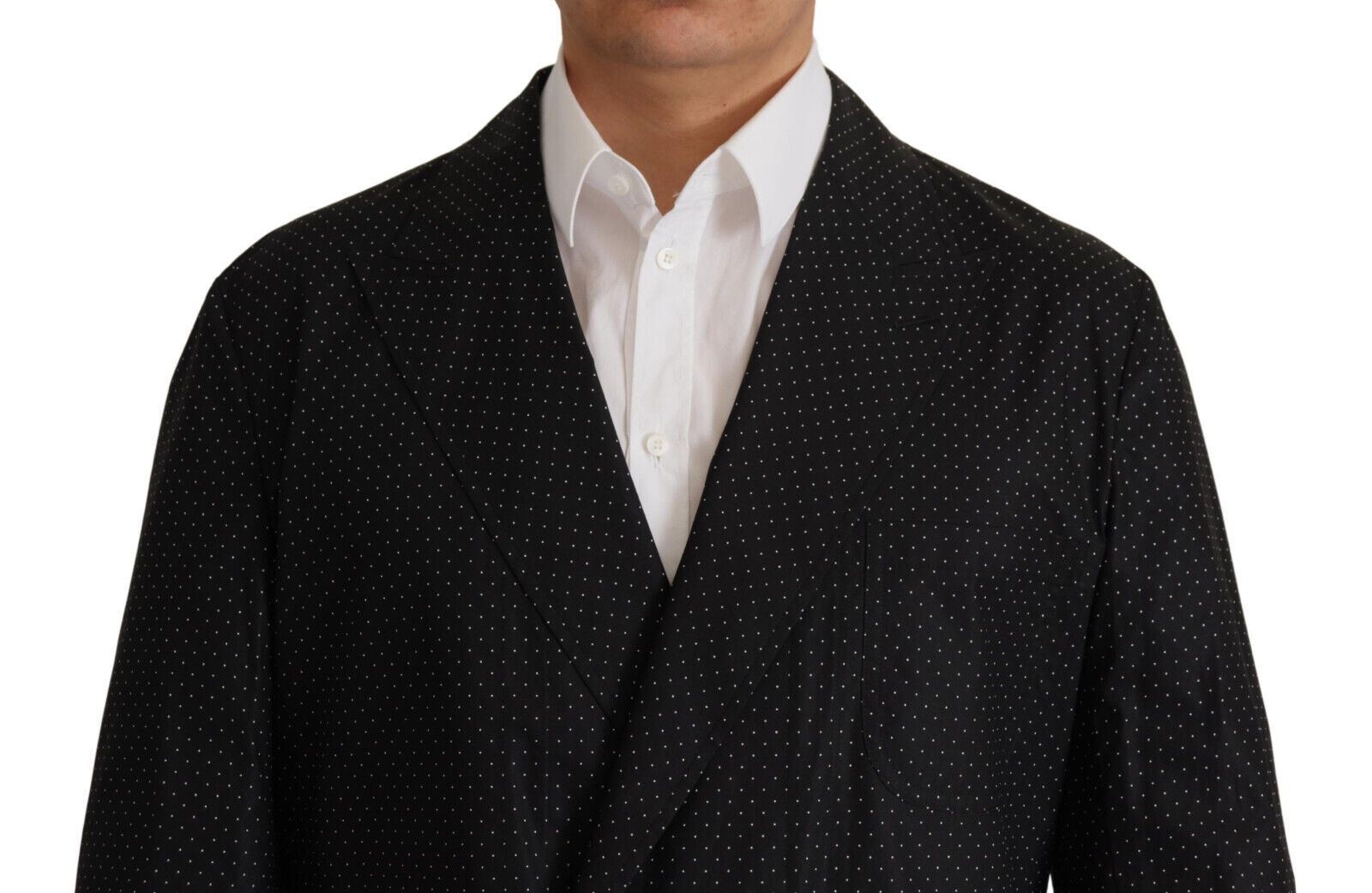 Dolce & Gabbana Polka Dot Slim Double-Breasted Blazer - ACCEXO