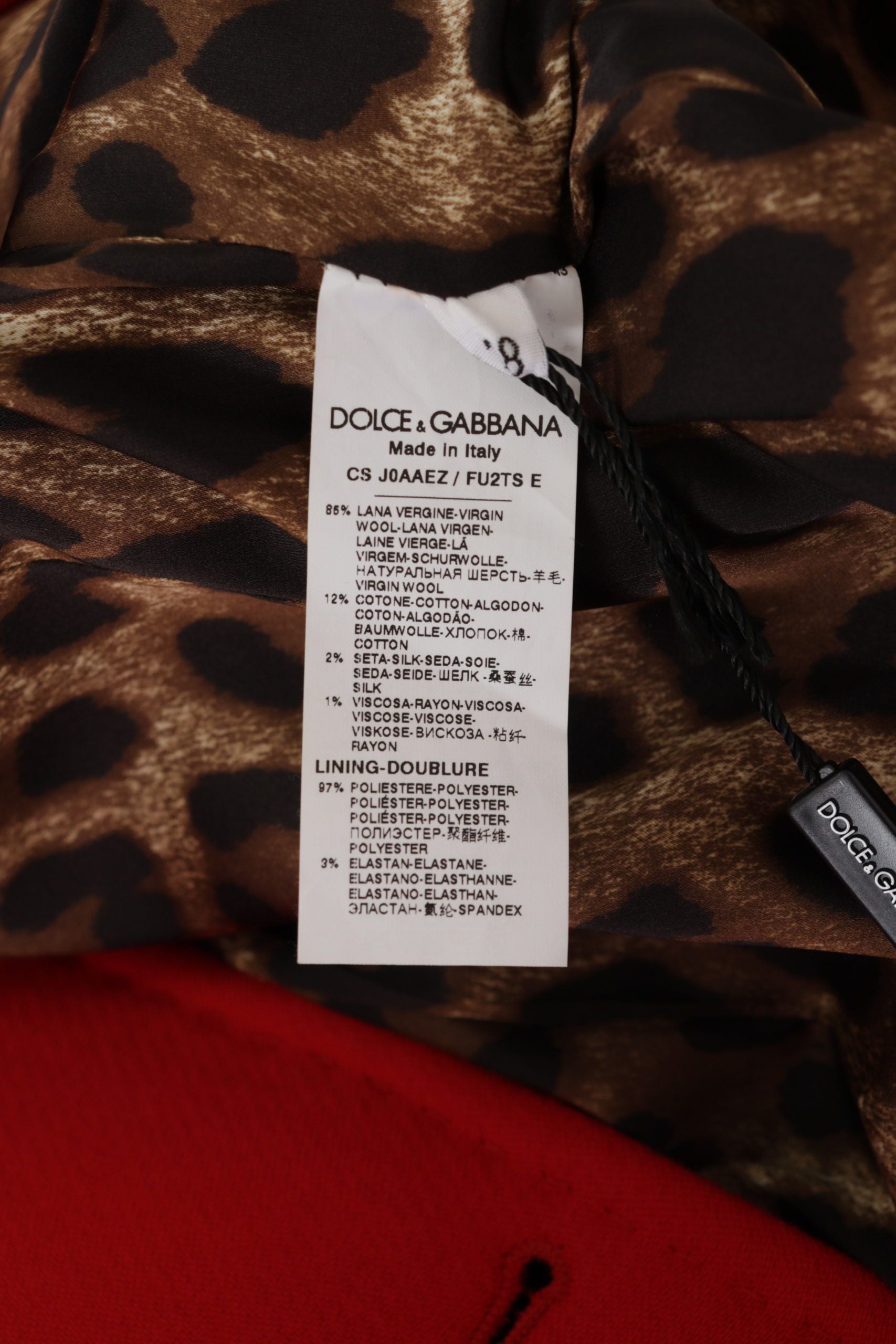 Dolce & Gabbana Elegant Red Leopard Trench Coat - ACCEXO