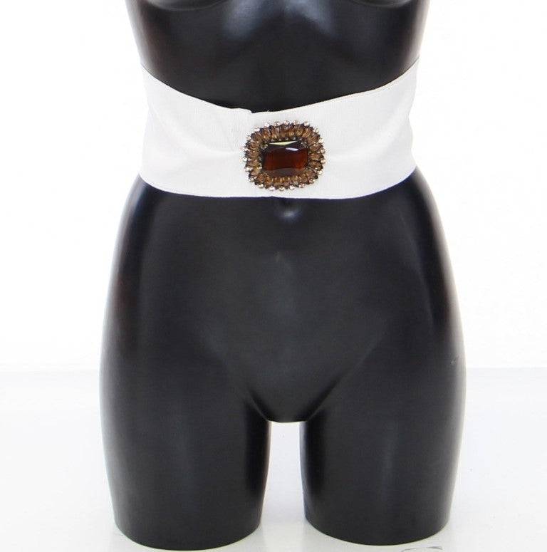 Dolce & Gabbana Embellished Snap Button Waist Belt - ACCEXO