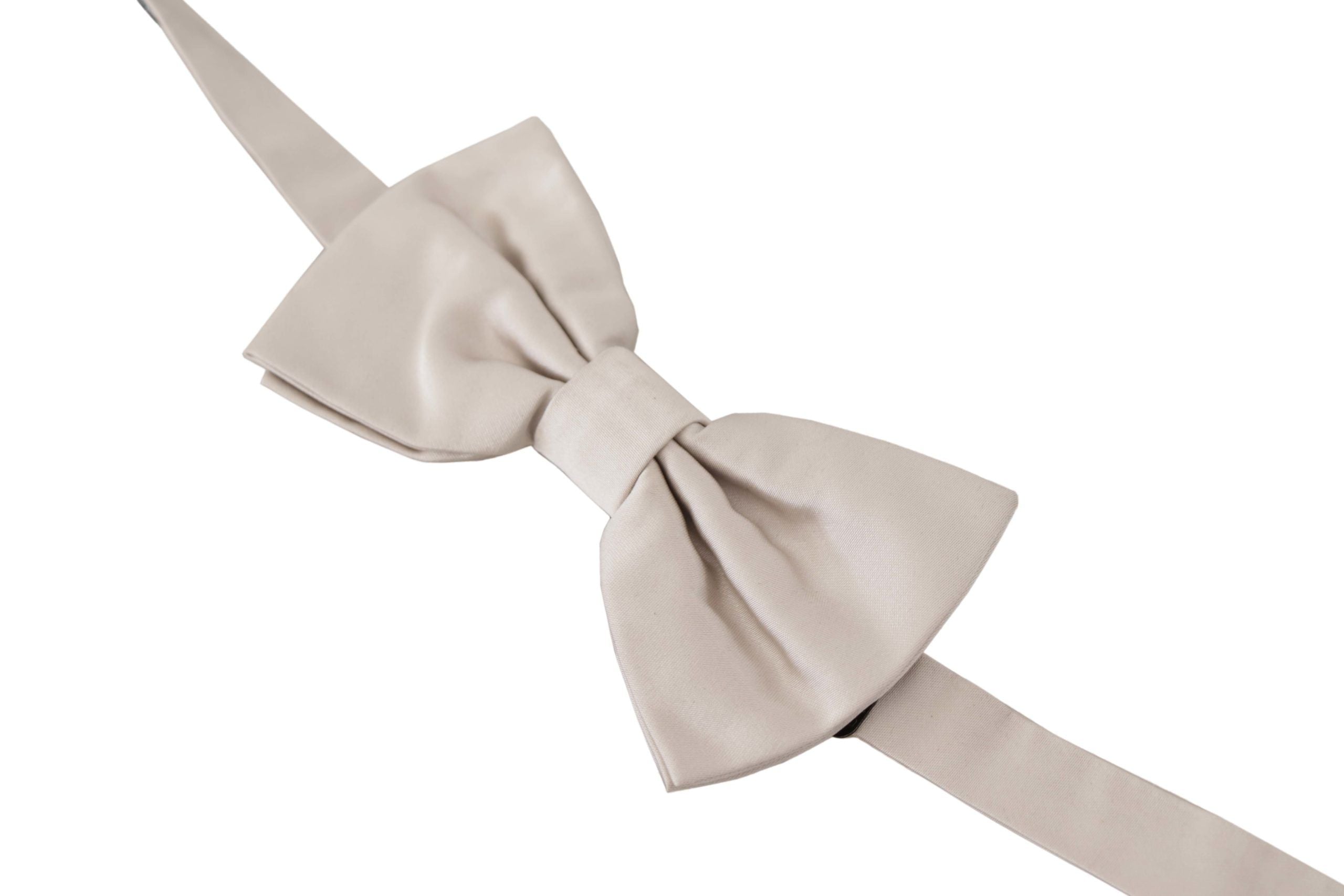 Dolce & Gabbana Exquisite Silk Gray Bow Tie - ACCEXO