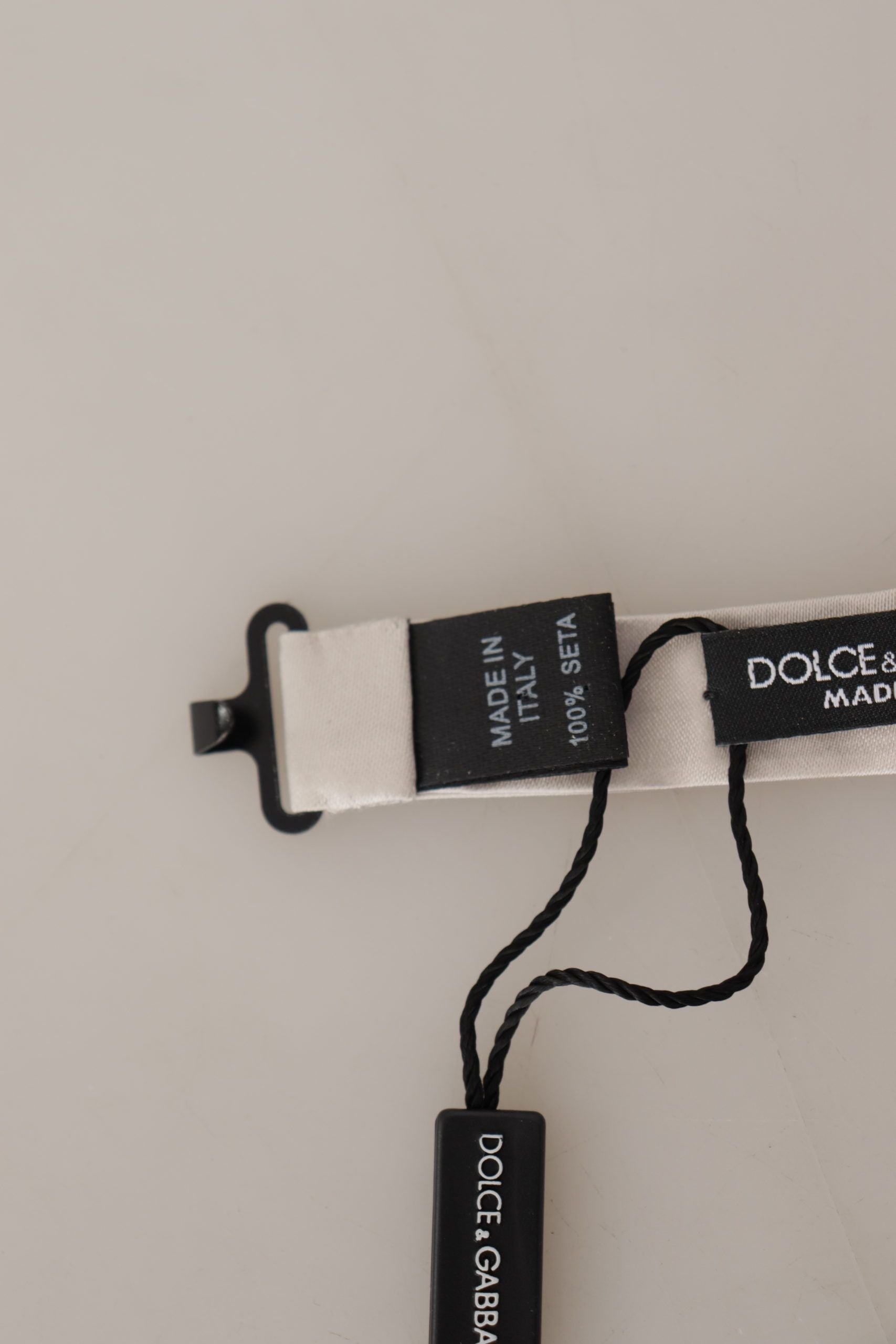 Dolce & Gabbana Exquisite Silk Gray Bow Tie - ACCEXO