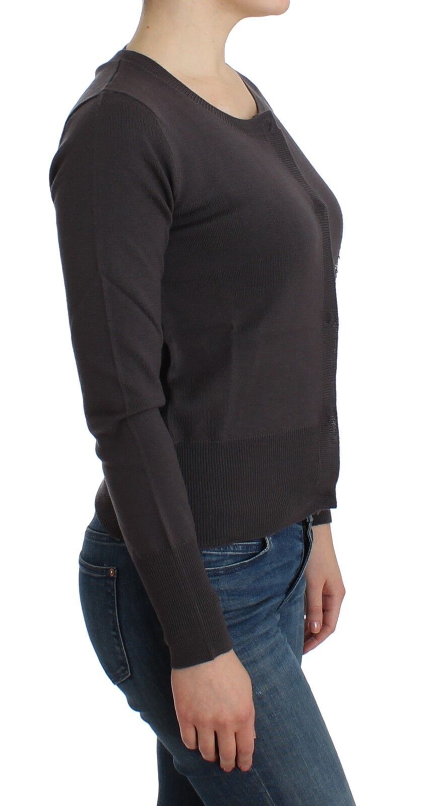 John Galliano Elegant Purple Sequined Wool Cardigan - ACCEXO