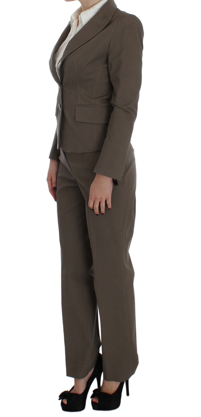 BENCIVENGA Beige Wool-Cotton Suit Set Chic Elegance - ACCEXO