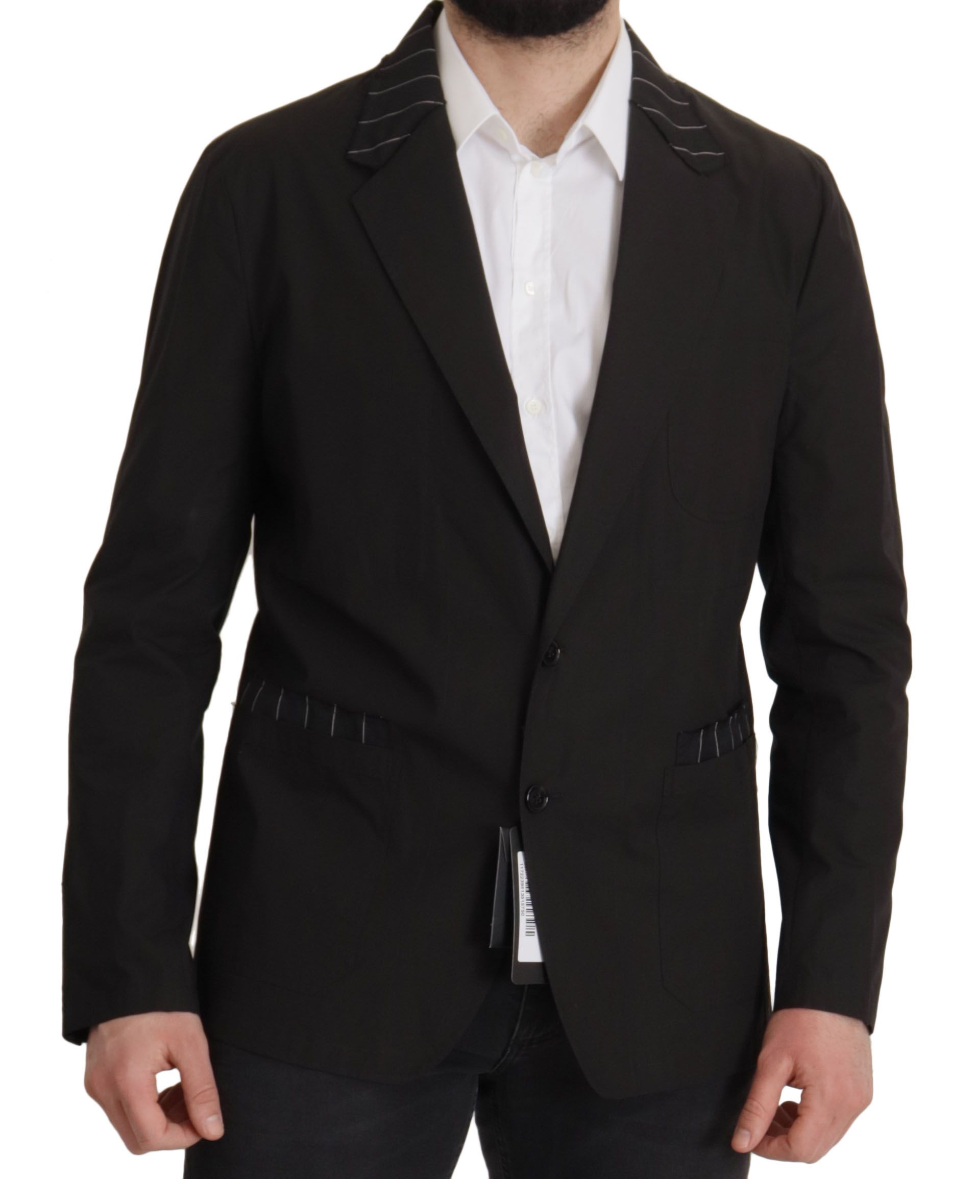 Dolce & Gabbana Elegant Black Cotton-Wool Blend Blazer Jacket - ACCEXO