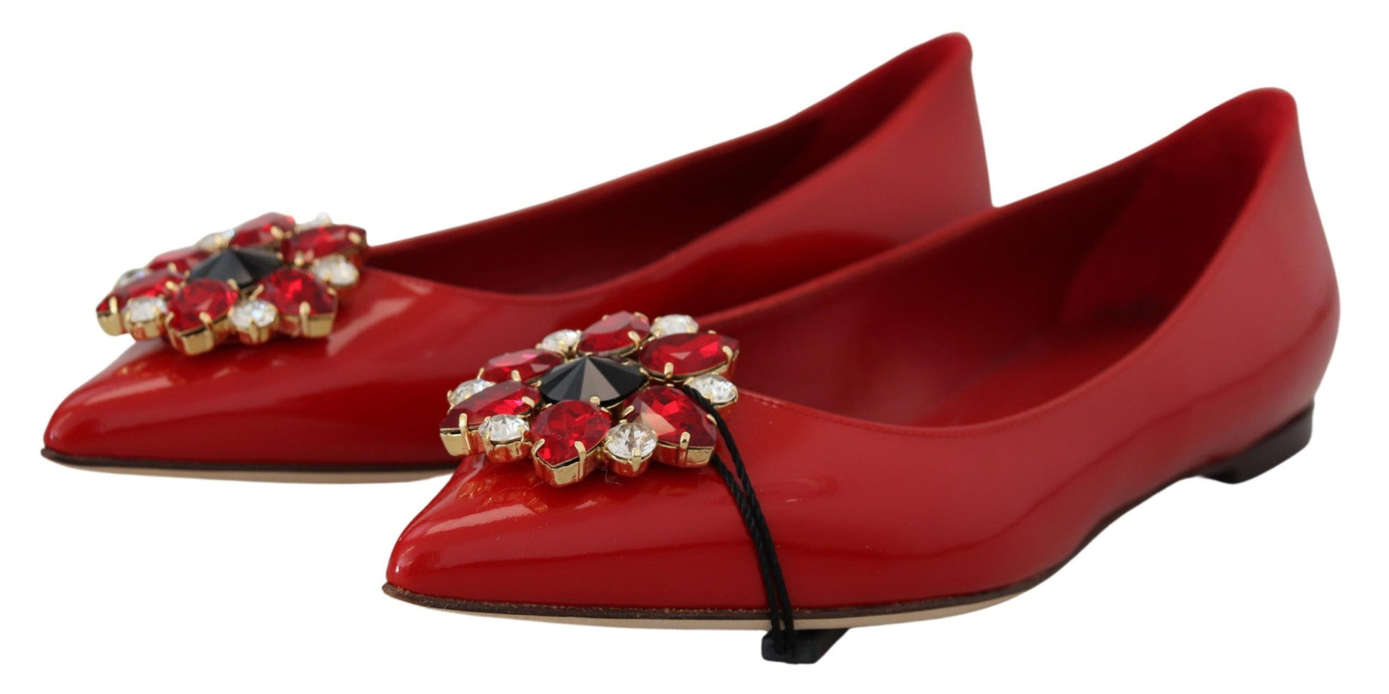 Dolce & Gabbana Red Suede Crystal Loafers - Exquisite Elegance - ACCEXO