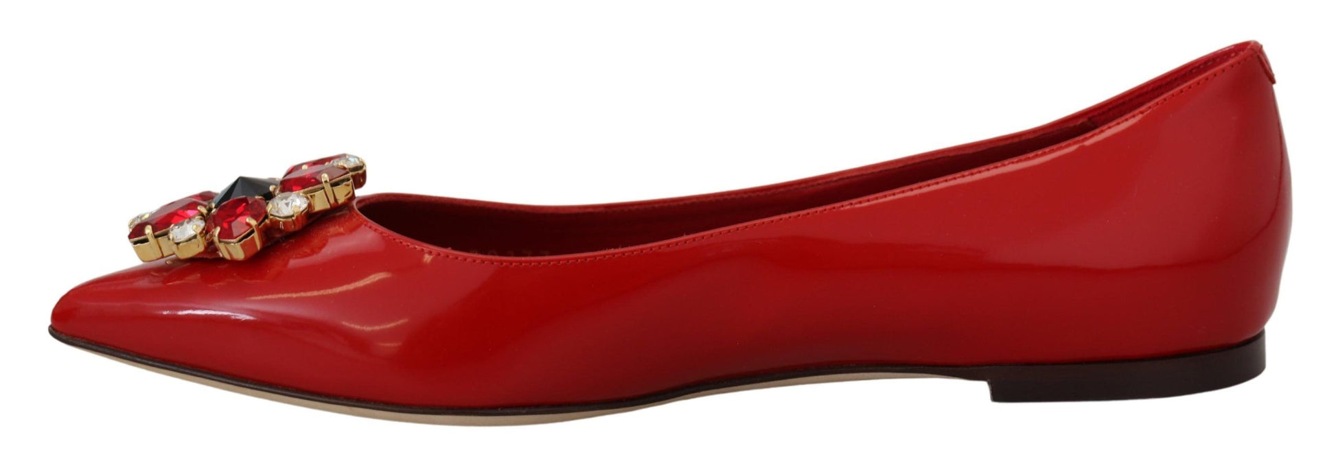 Dolce & Gabbana Red Suede Crystal Loafers - Exquisite Elegance - ACCEXO