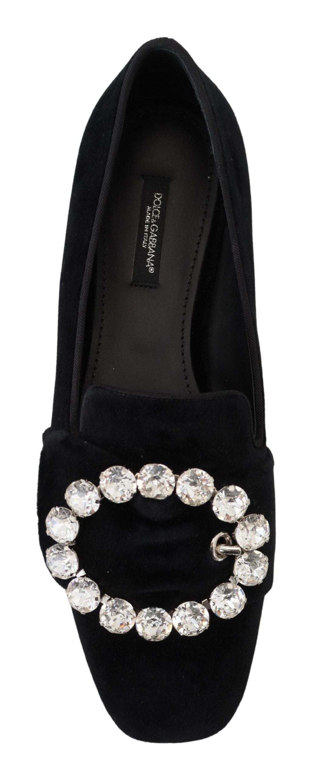 Dolce & Gabbana Chic Velvet Crystal-Embellished Loafers - ACCEXO