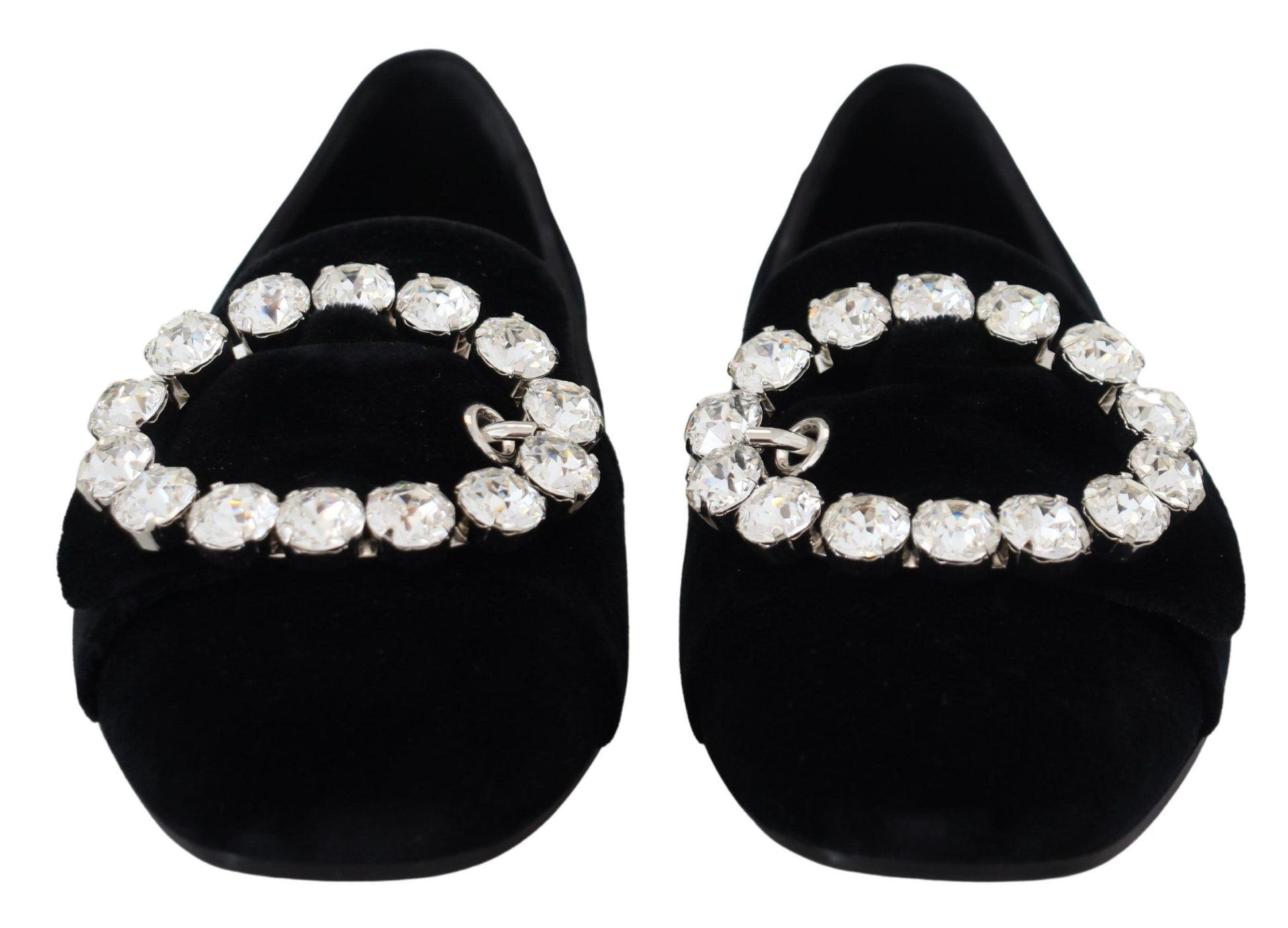 Dolce & Gabbana Chic Velvet Crystal-Embellished Loafers - ACCEXO