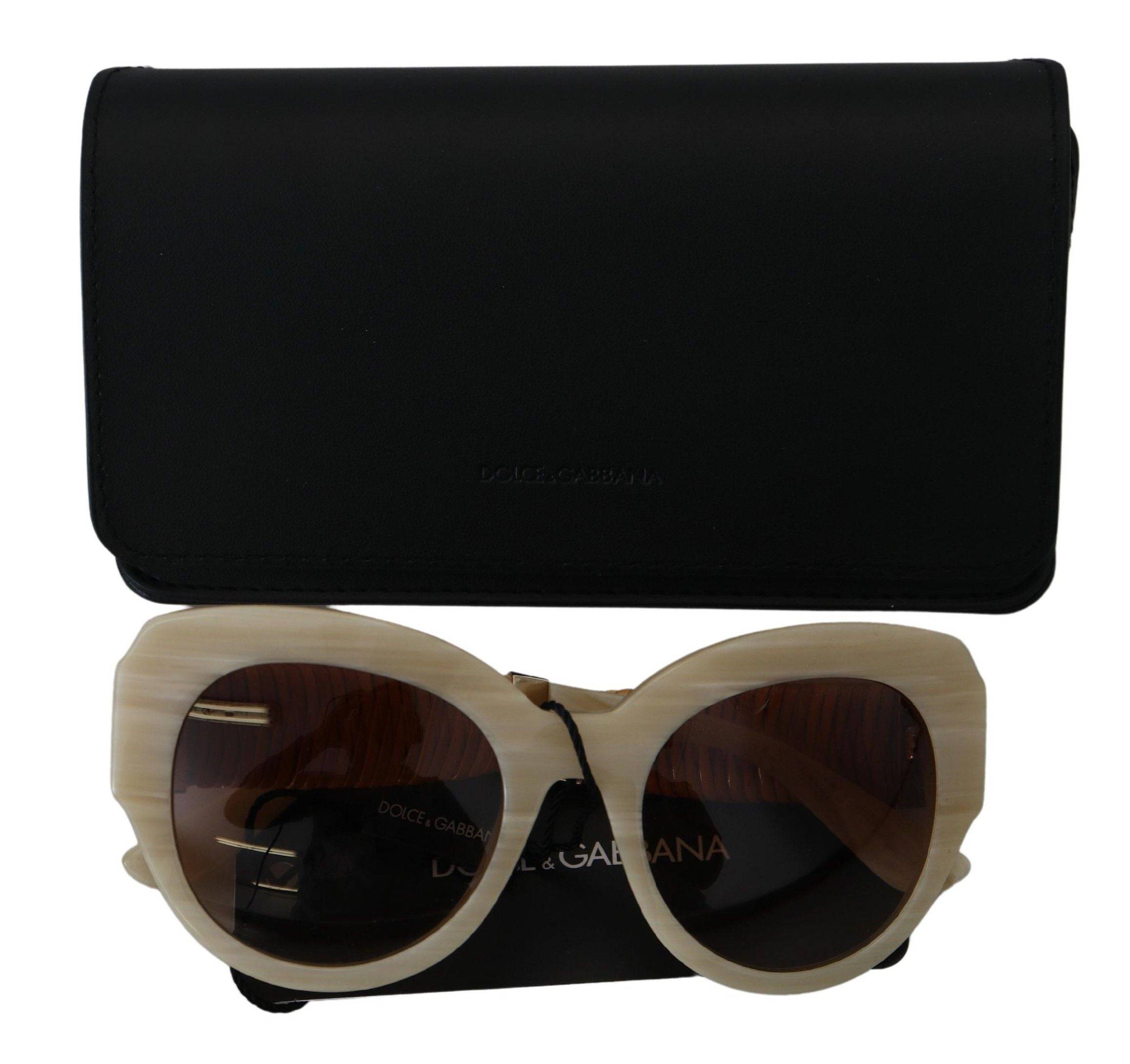 Dolce & Gabbana Beige Chic Acetate Women's Sunglasses - ACCEXO