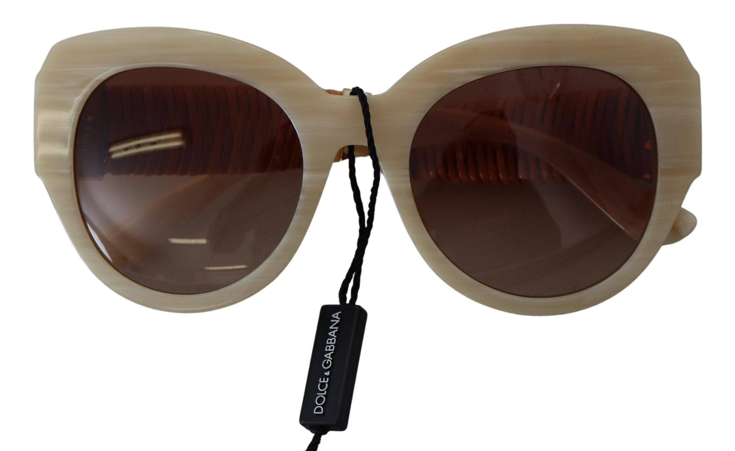Dolce & Gabbana Beige Chic Acetate Women's Sunglasses - ACCEXO