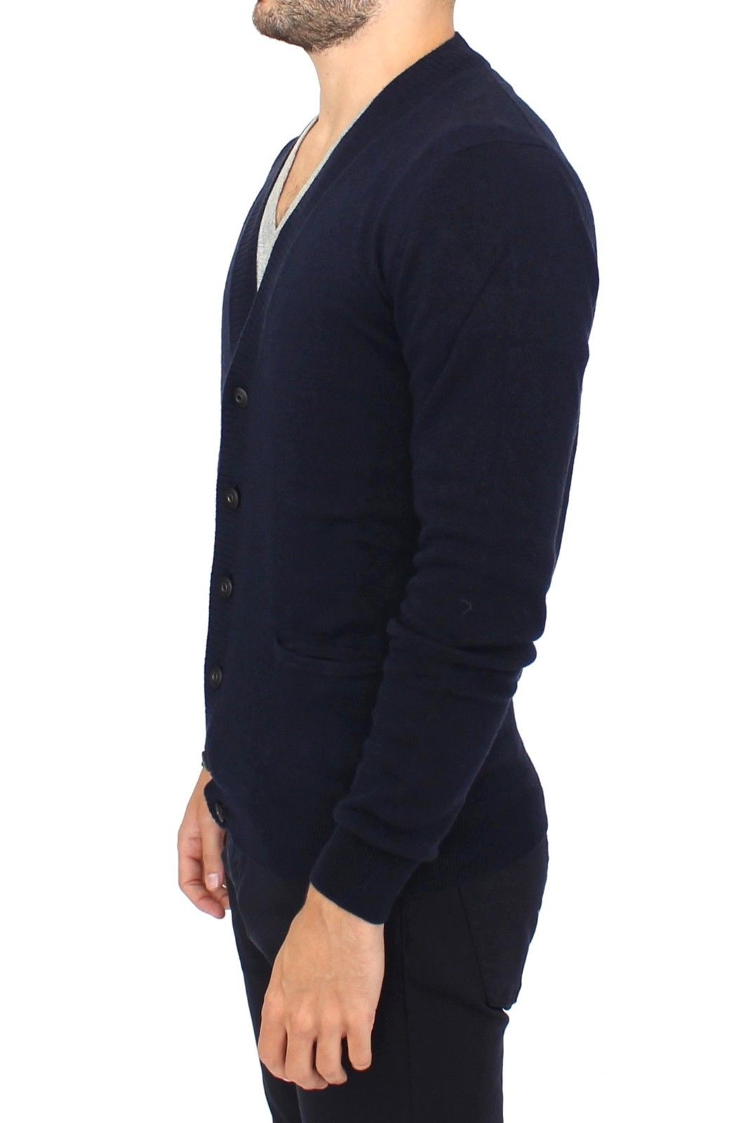Ermanno Scervino Chic Blue Wool Blend Cardigan Sweater - ACCEXO