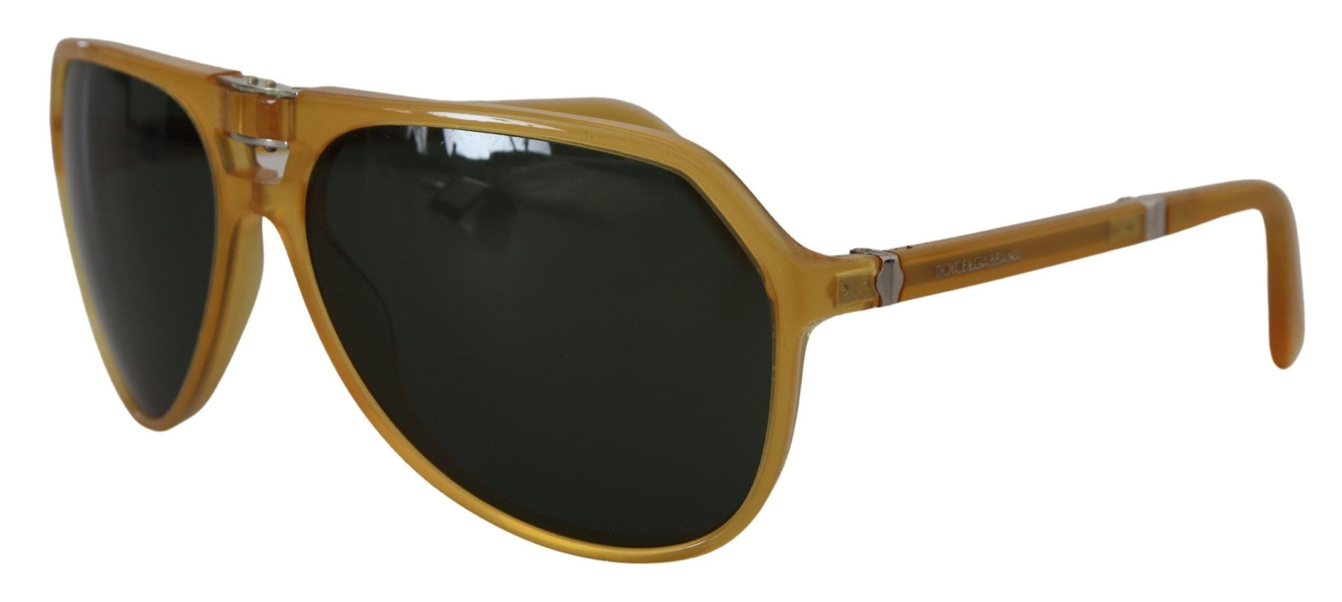 Dolce & Gabbana Chic Yellow Aviator Acetate Sunglasses - ACCEXO