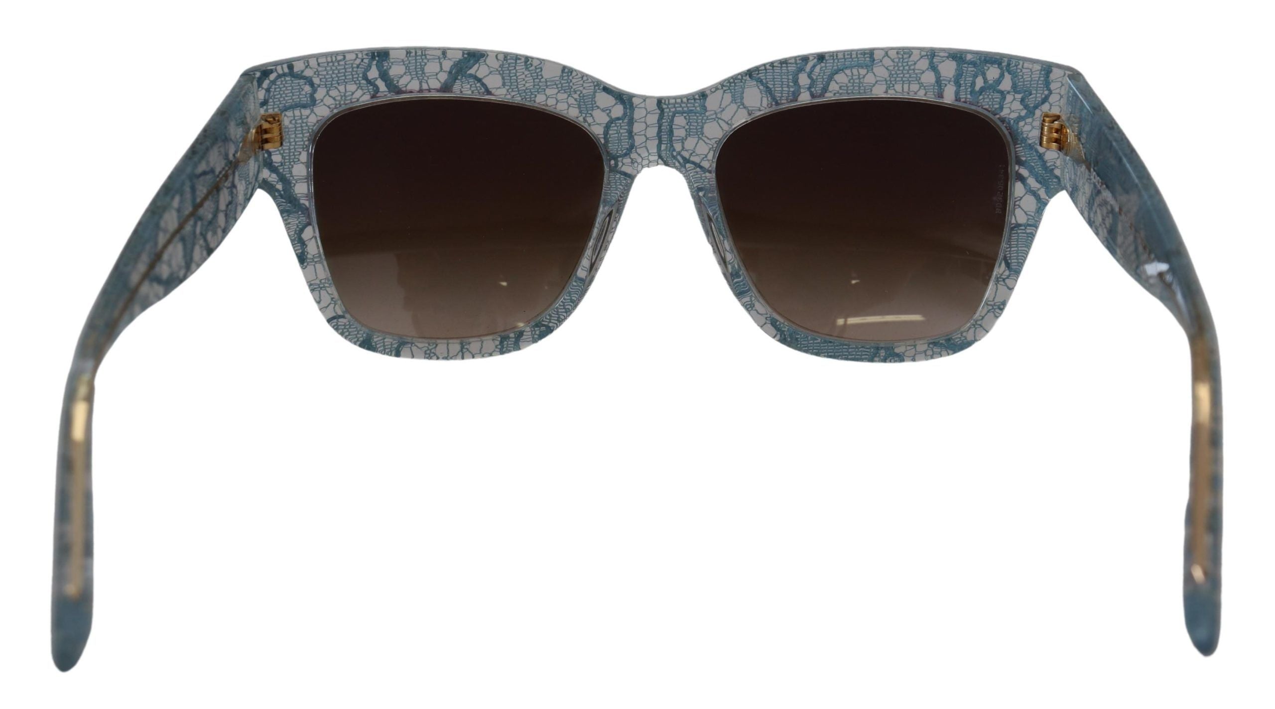 Dolce & Gabbana Elegant Lace Detail Blue Sunglasses - ACCEXO