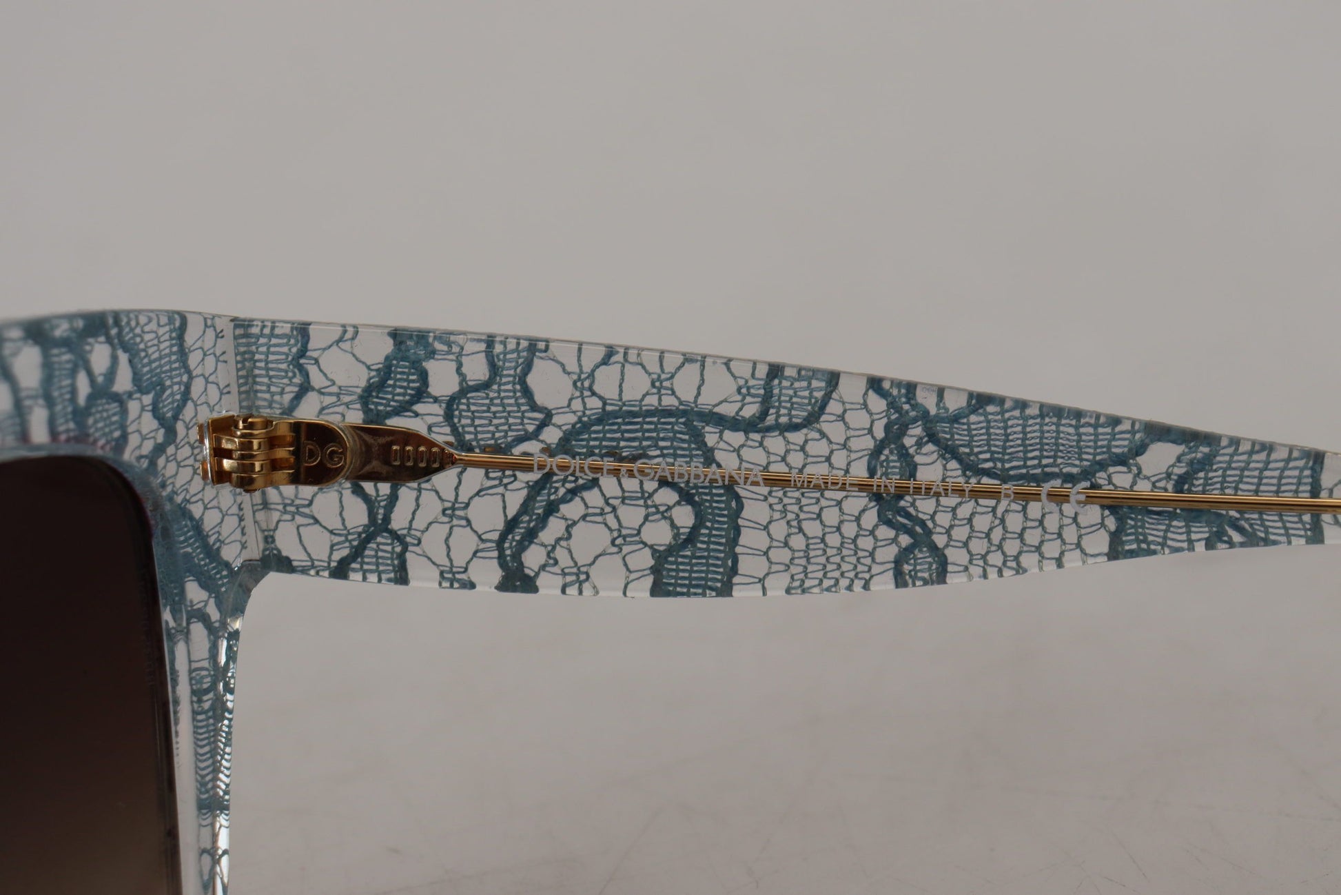 Dolce & Gabbana Elegant Lace Detail Blue Sunglasses - ACCEXO