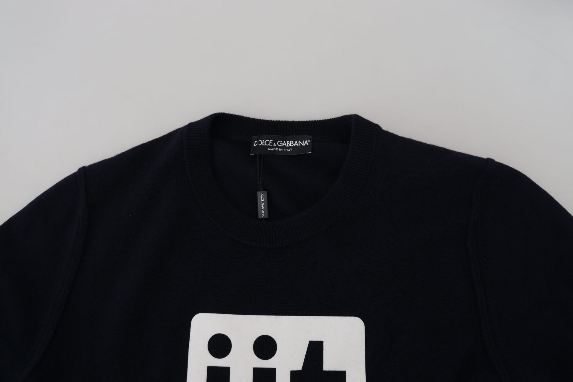 Dolce & Gabbana Elegant Blue Cashmere Pullover Sweater - ACCEXO