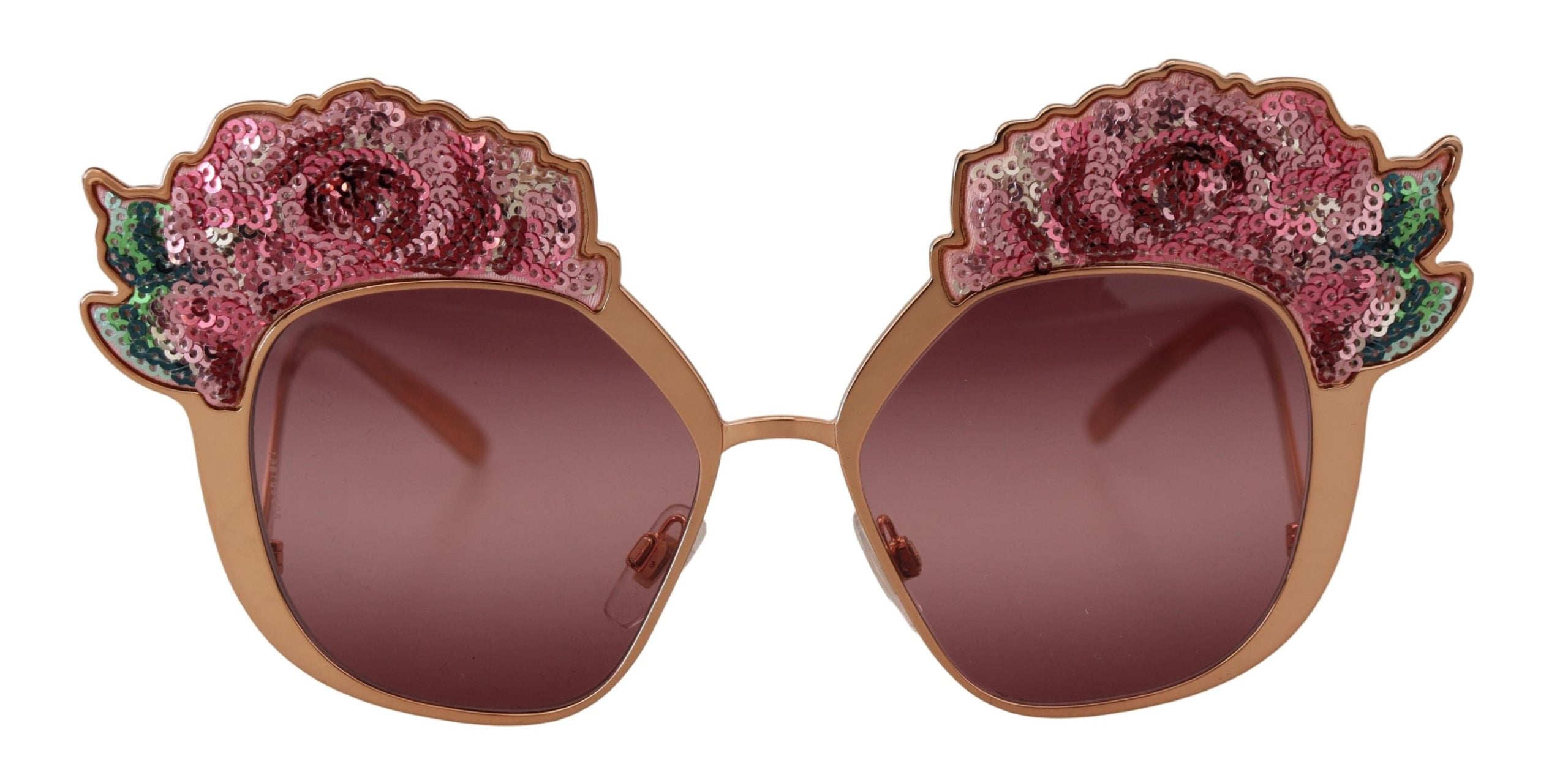 Dolce & Gabbana Chic Rose Sequin Embroidered Sunglasses - ACCEXO