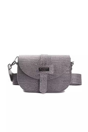 Pompei Donatella Gray Leather Women Crossbody Bag - ACCEXO