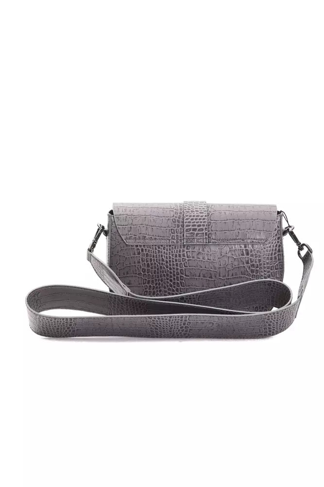 Pompei Donatella Gray Leather Women Crossbody Bag - ACCEXO