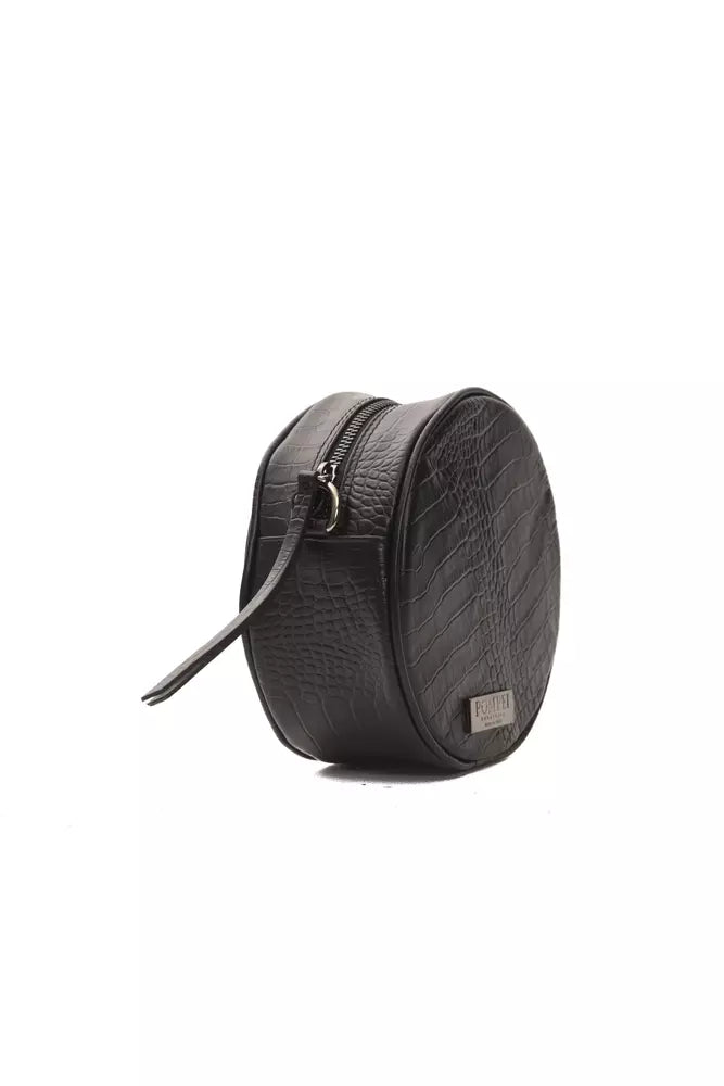 Pompei Donatella Black Leather Women Crossbody Bag - ACCEXO