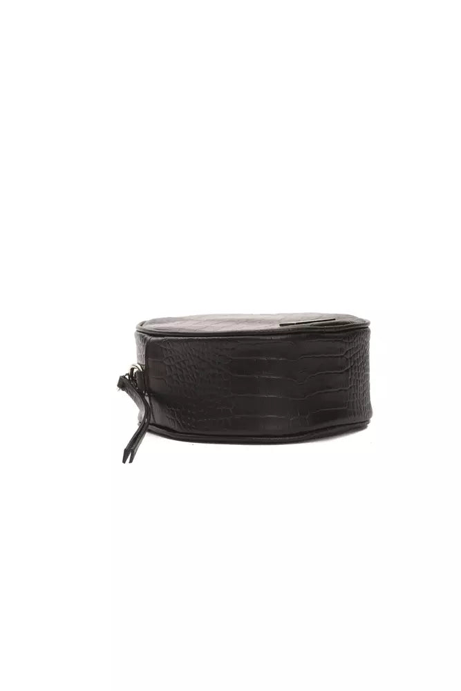 Pompei Donatella Black Leather Women Crossbody Bag - ACCEXO