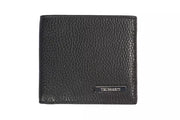 Trussardi Black Leather Men Wallet - ACCEXO