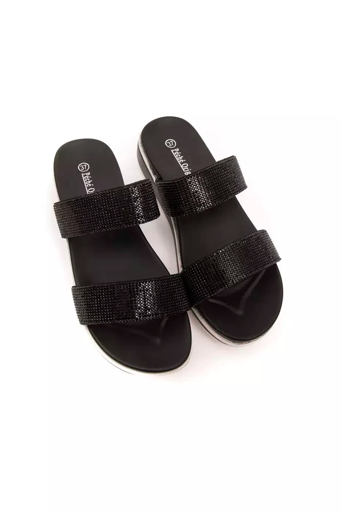 Péché Originel Black Textile Women Sandal - ACCEXO