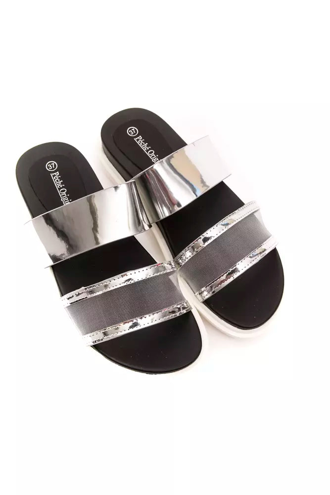 Péché Originel Silver Polyethylene Women Sandal - ACCEXO