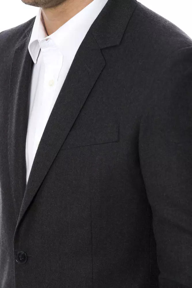 Verri Gray Wool Men Blazer - ACCEXO