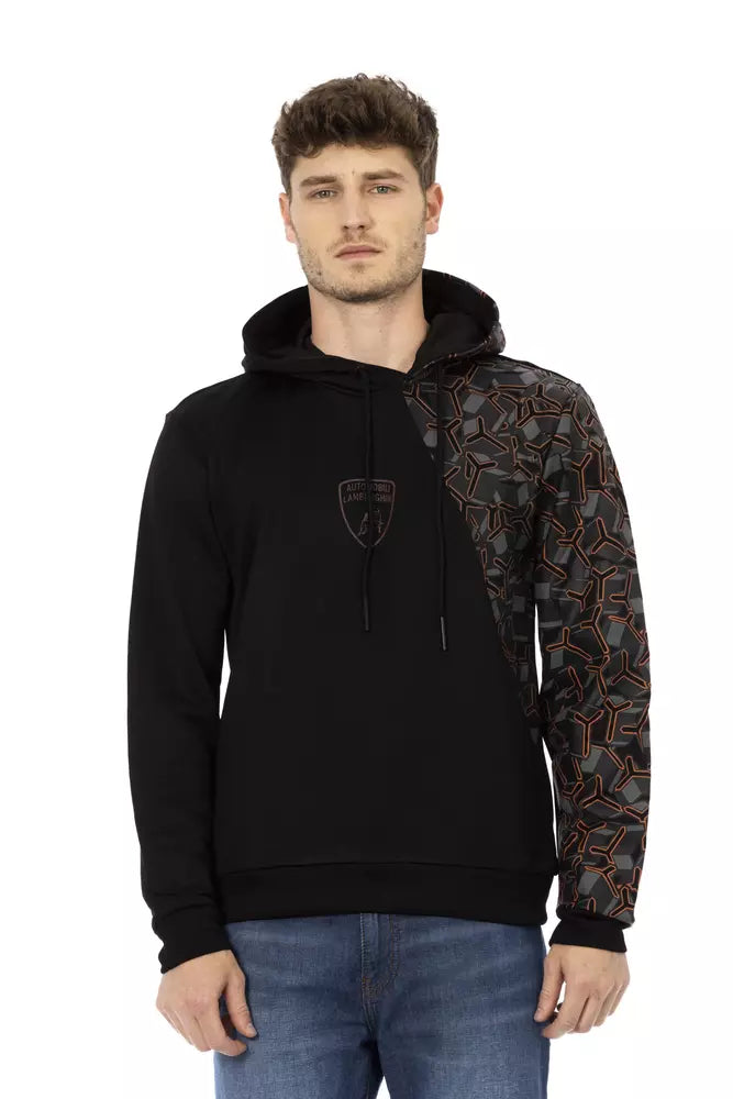 Automobili Lamborghini Black Cotton Men's Hoodie - ACCEXO