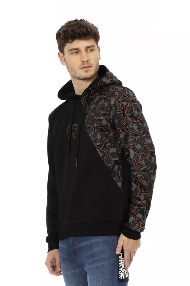 Automobili Lamborghini Black Cotton Men's Hoodie - ACCEXO