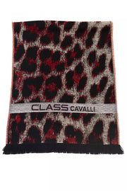 Cavalli Class Burgundy Wool Men Scarf - ACCEXO