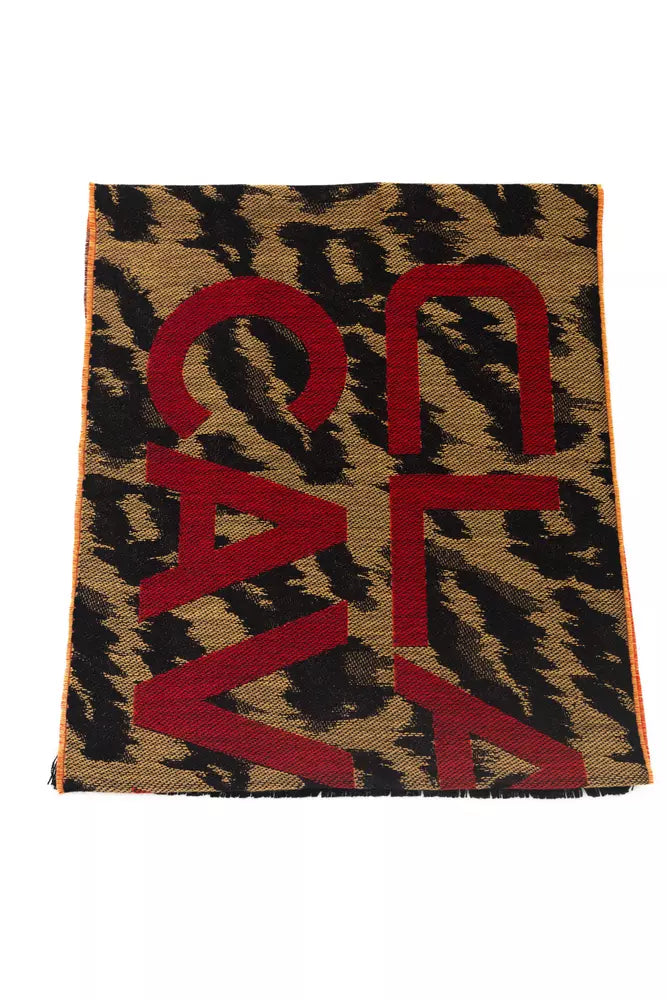 Cavalli Class Brown Wool Men Scarf - ACCEXO