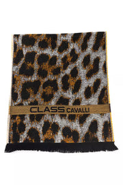 Cavalli Class Brown Wool Men Scarf - ACCEXO