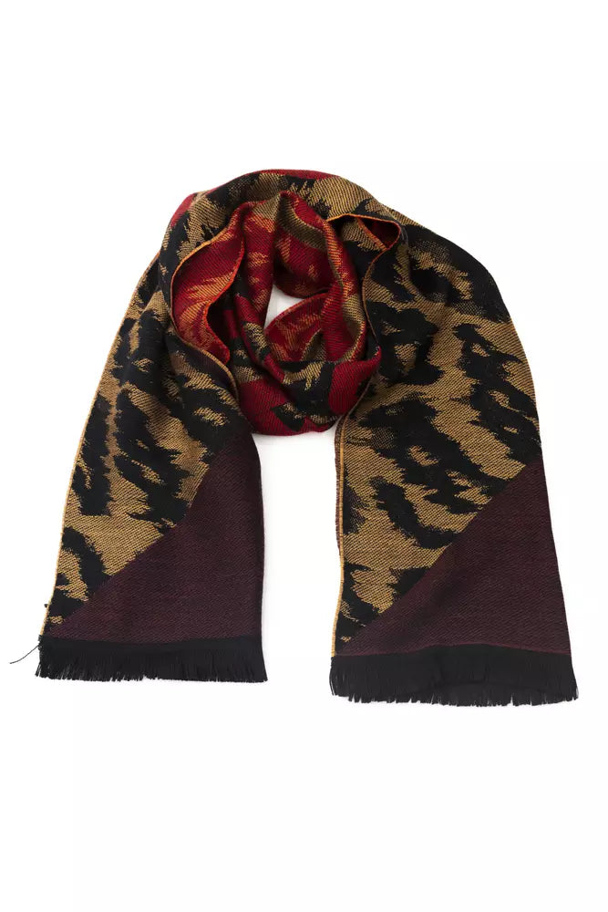 Cavalli Class Brown Wool Men Scarf - ACCEXO