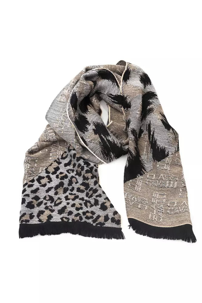 Cavalli Class Beige Wool Men Scarf - ACCEXO