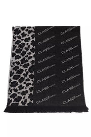 Cavalli Class Black Wool Men Scarf - ACCEXO