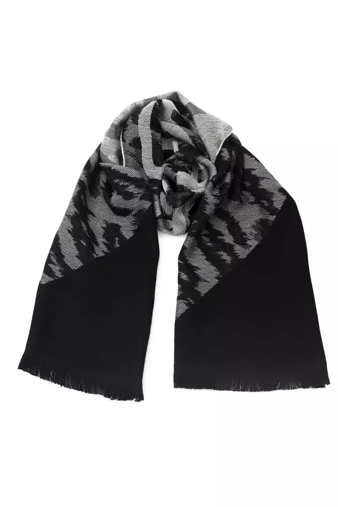 Cavalli Class Gray Wool Men Scarf - ACCEXO