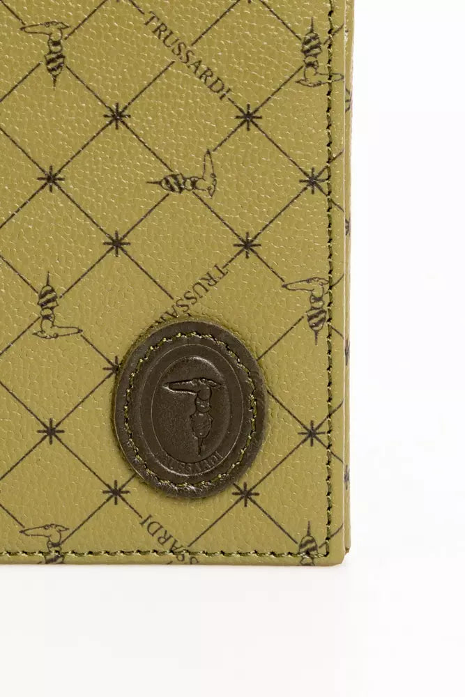 Trussardi Green Leather Men Wallet - ACCEXO