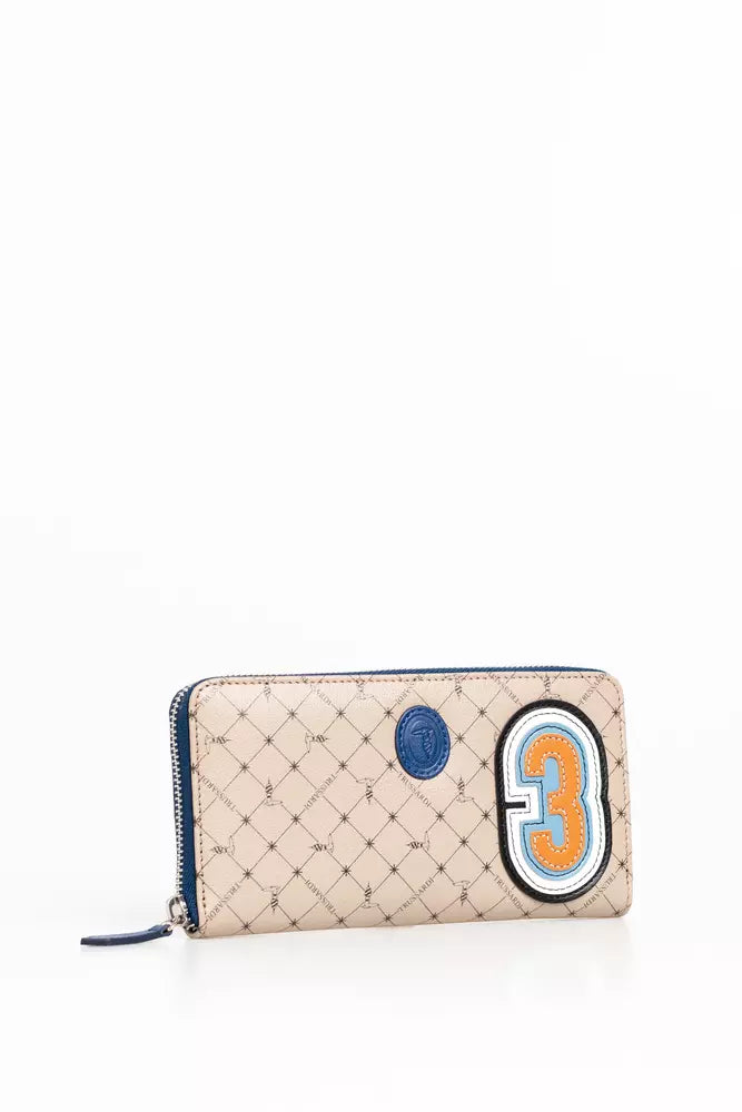 Trussardi Beige Leather Men Wallet - ACCEXO