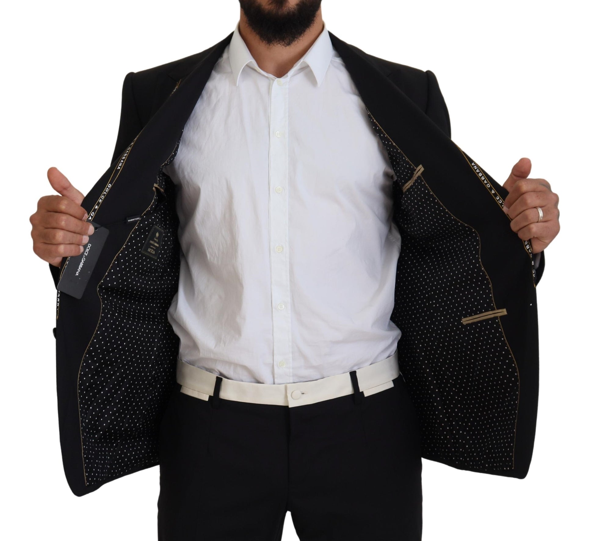 Dolce & Gabbana Sicilian Style Black Single Breasted Blazer - ACCEXO