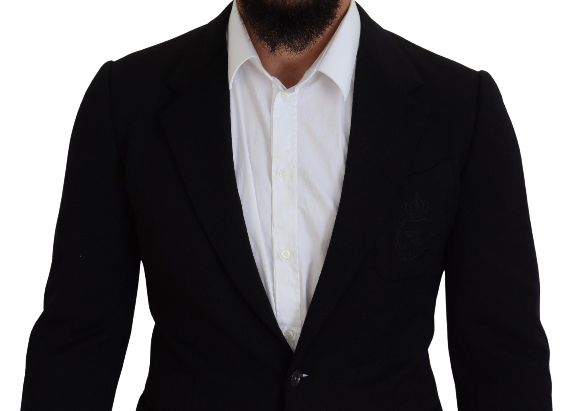 Dolce & Gabbana Elegant Single Breasted Black Wool Blazer - ACCEXO