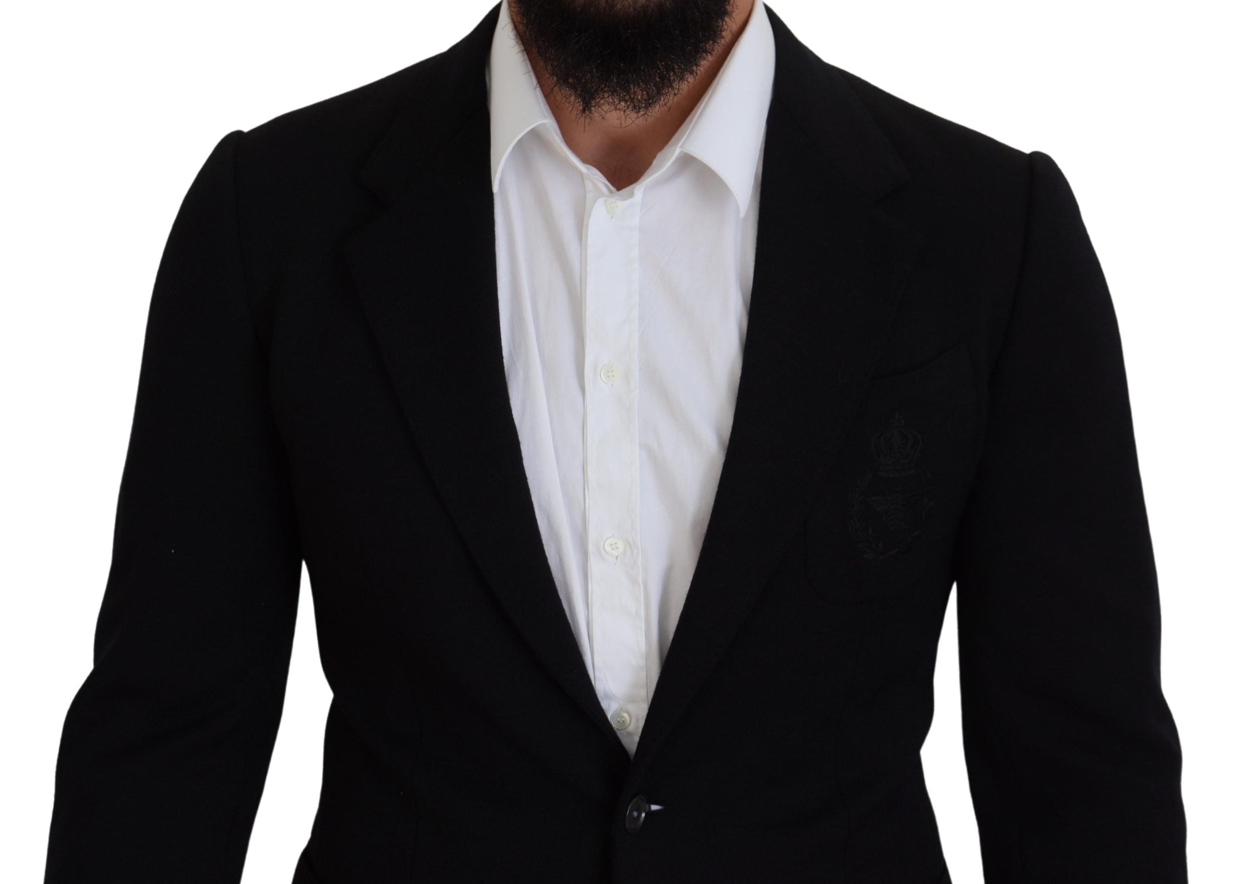 Dolce & Gabbana Elegant Single Breasted Black Wool Blazer - ACCEXO