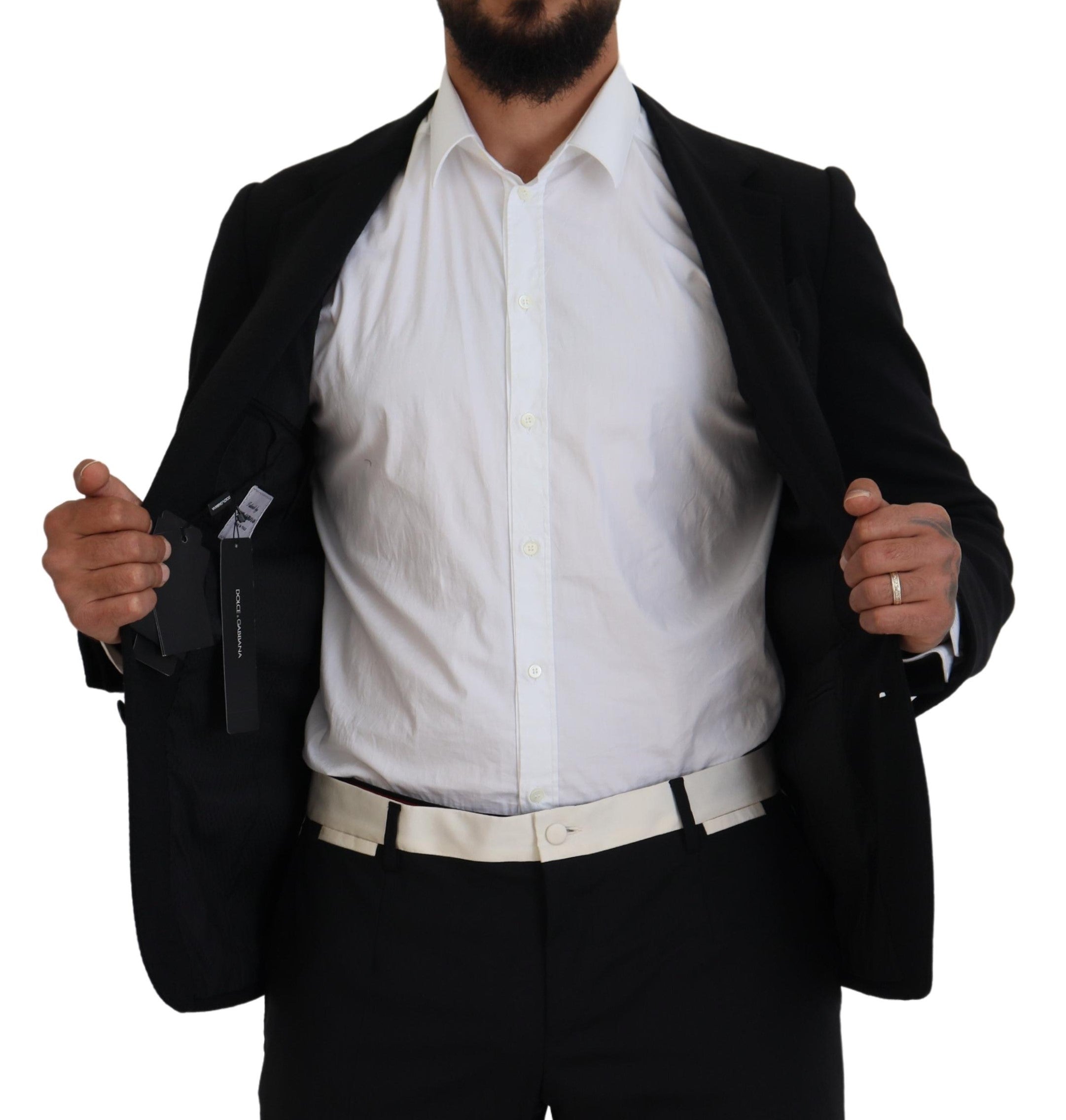 Dolce & Gabbana Elegant Single Breasted Black Wool Blazer - ACCEXO