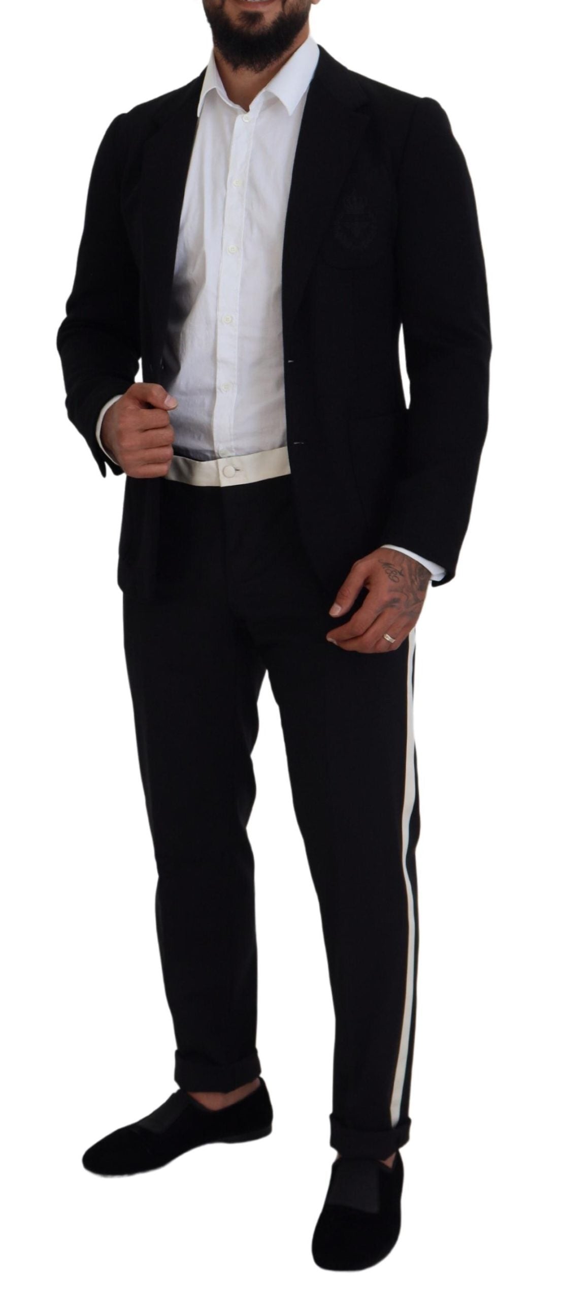 Dolce & Gabbana Elegant Single Breasted Black Wool Blazer - ACCEXO