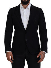 Dolce & Gabbana Elegant Single Breasted Black Wool Blazer - ACCEXO