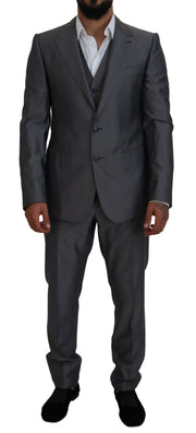 Dolce & Gabbana Elegant Gray Silver Sicilia Suit Ensemble - ACCEXO