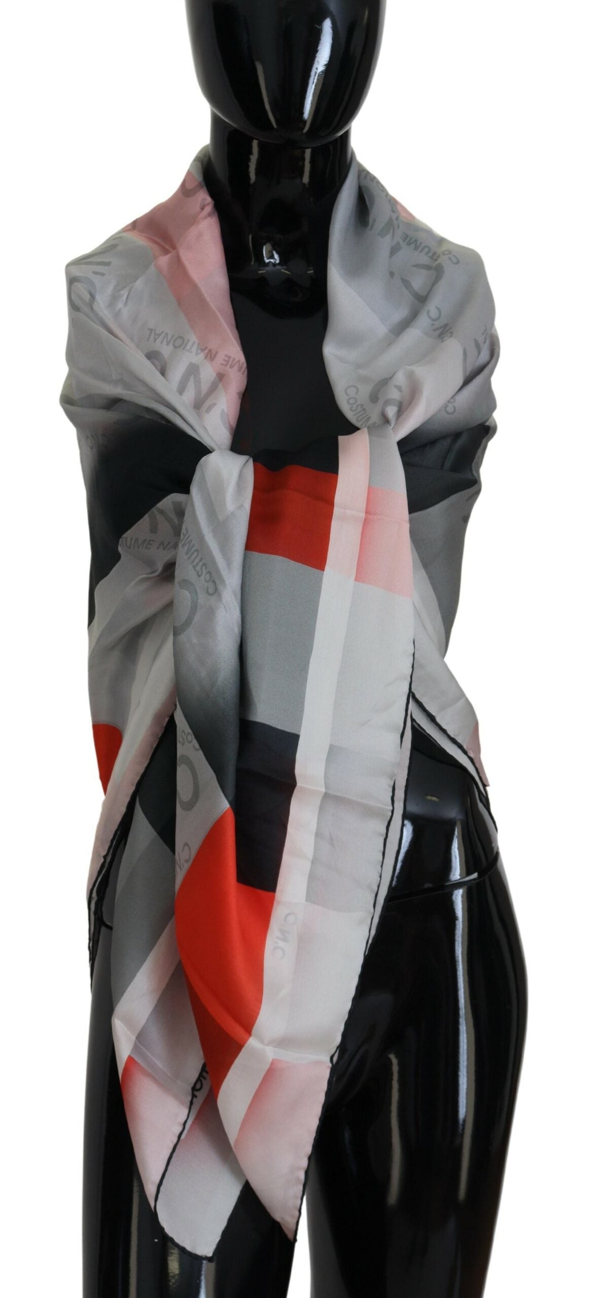Costume National Elegant Checkered Silk Scarf - ACCEXO