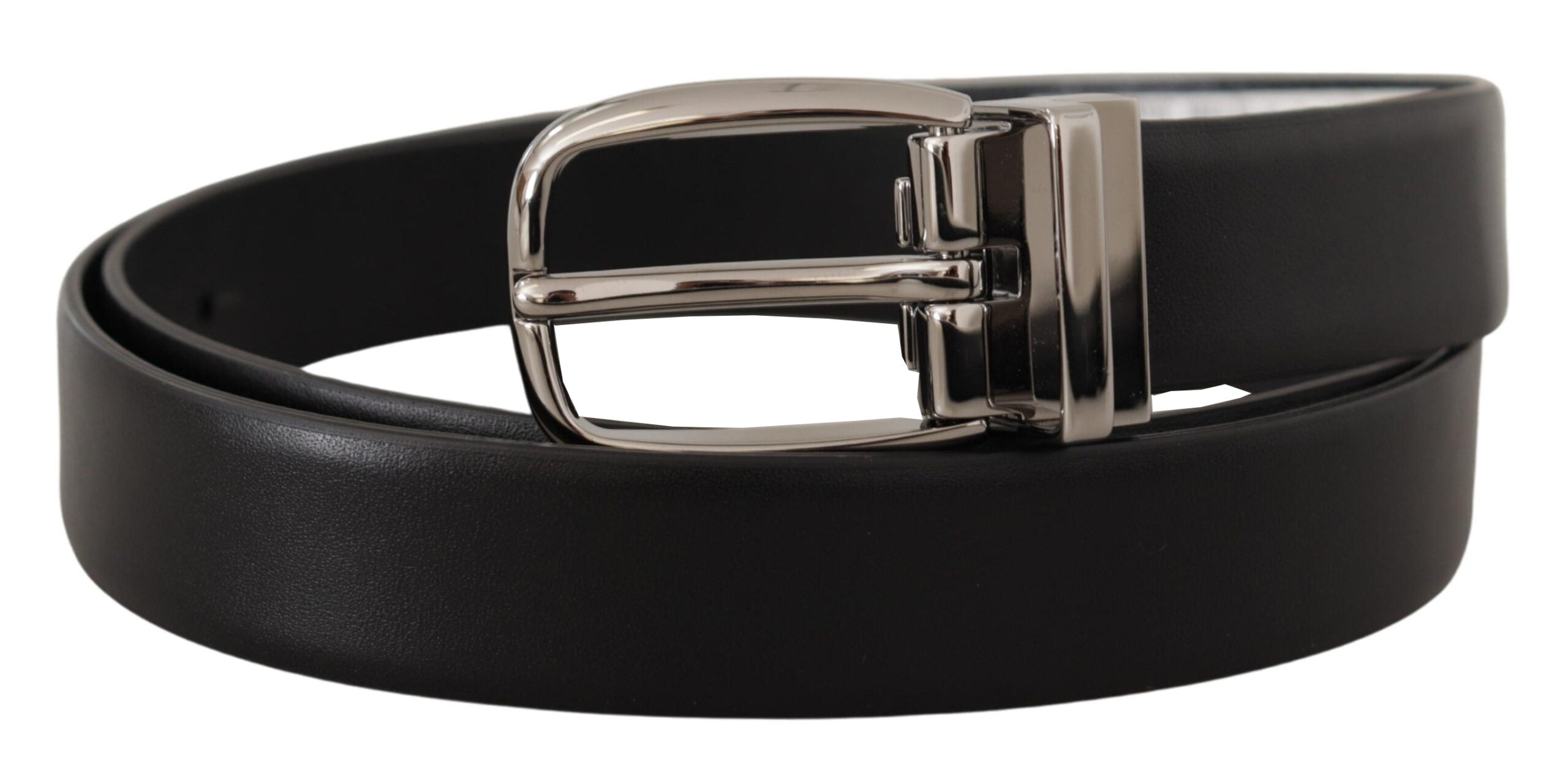 Dolce & Gabbana Elegant Leather Belt with Metal Buckle - ACCEXO