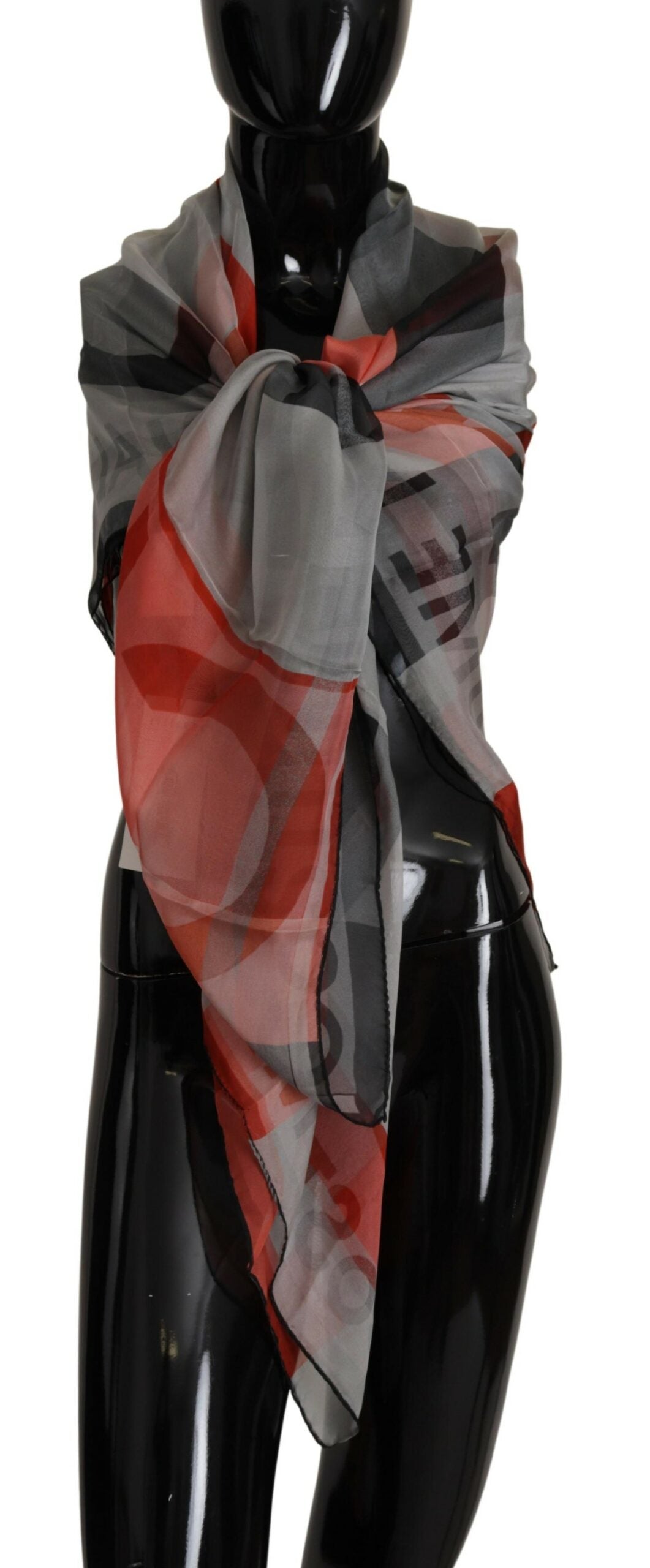 Costume National Elegant Silk Checkered Scarf - ACCEXO