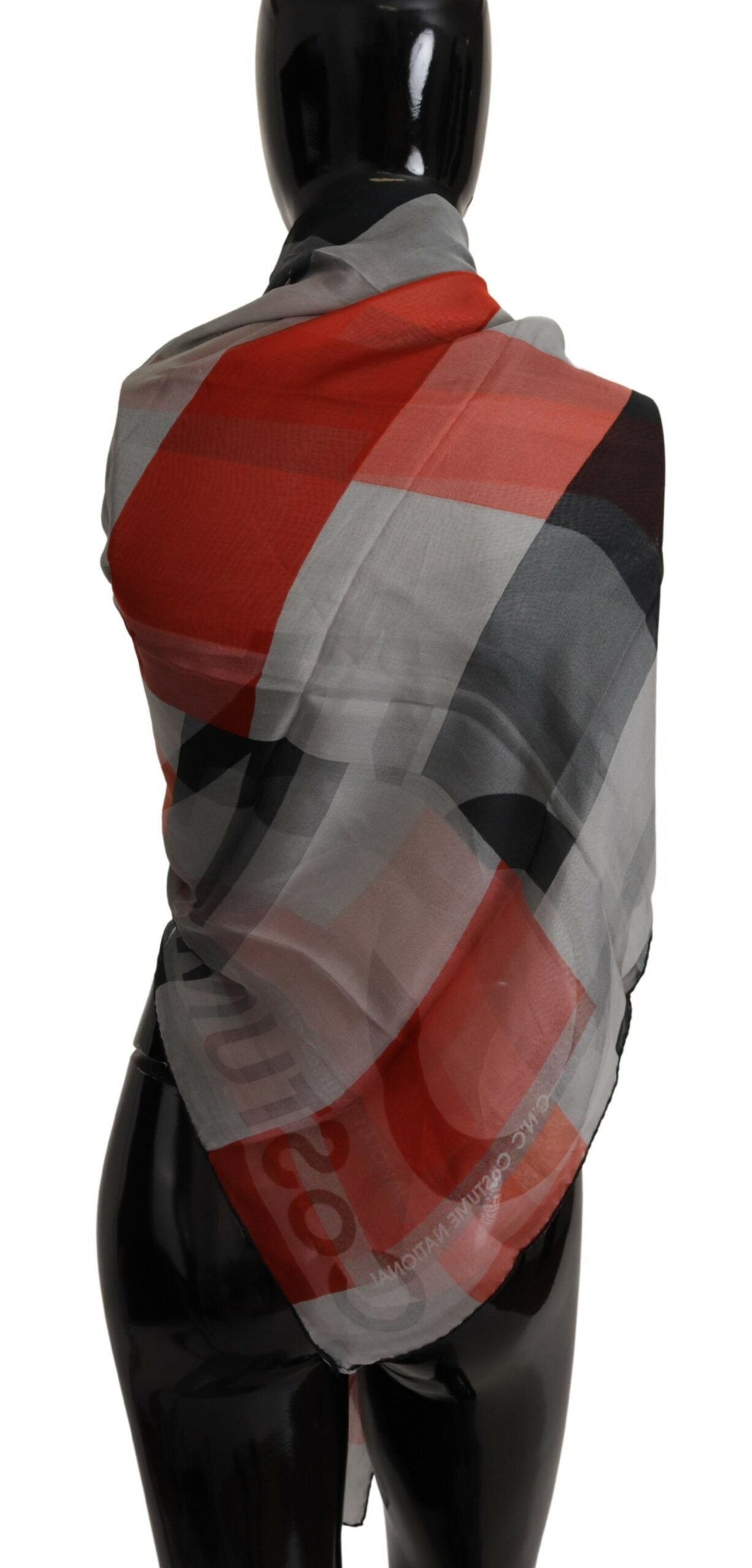 Costume National Elegant Silk Checkered Scarf - ACCEXO